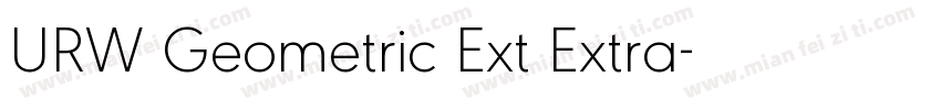 URW Geometric Ext Extra字体转换